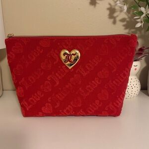 Juicy Couture Heart Accent Oversized Pouch NWT